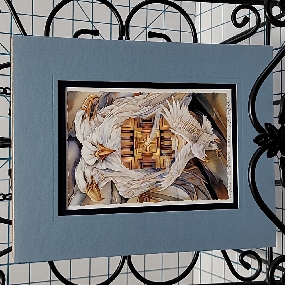 Beyond The Golden Door, Jody Bergsma‎ - Double Matted Print (no frame) Sz 8"x10"
